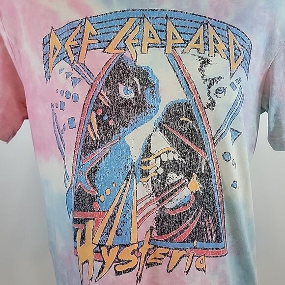 DEF LEPPARD Tie Dye Cotton Band Tee size XS - Picture 2 of 4